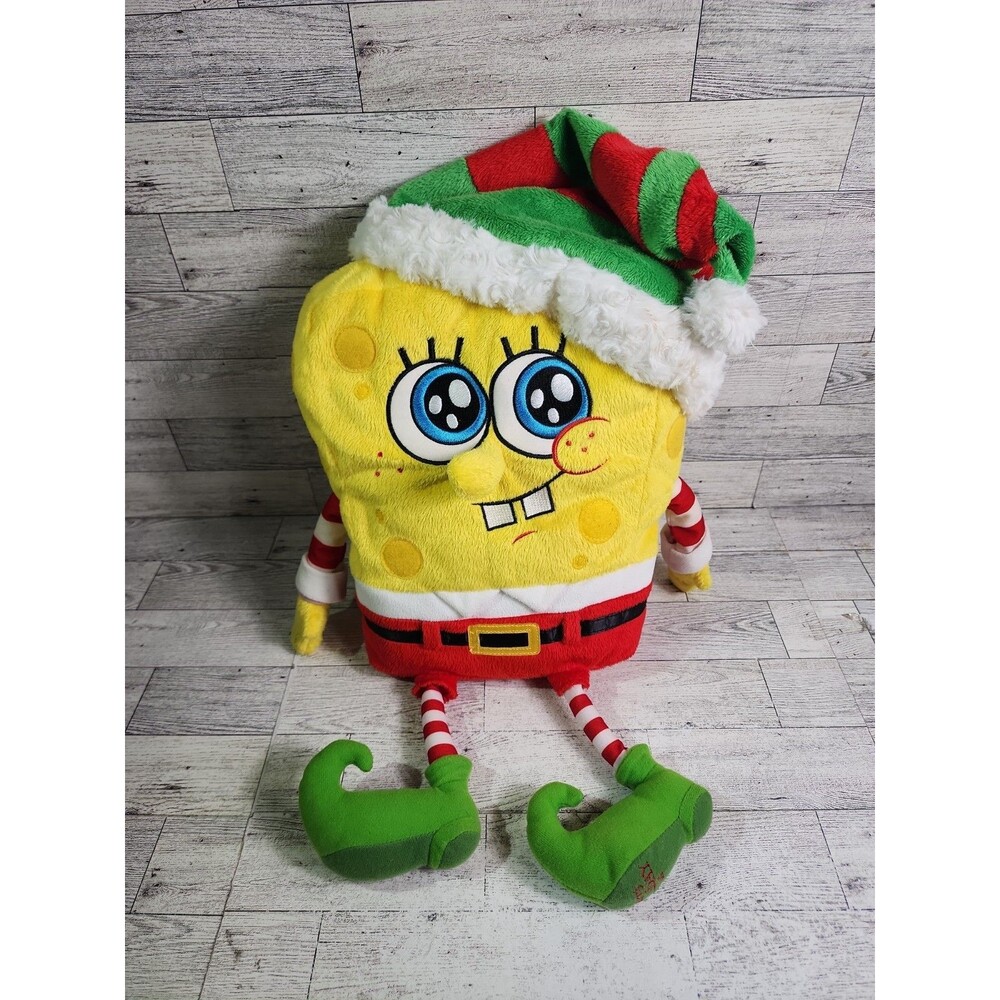 Macy's Christmas Spongebob Plush Doll 20" Holiday Christmas 2014 Nickelodeon
